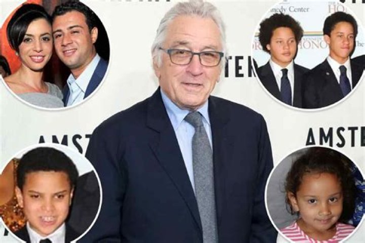 How many times is Robert De Niro married and how many kids does he have?