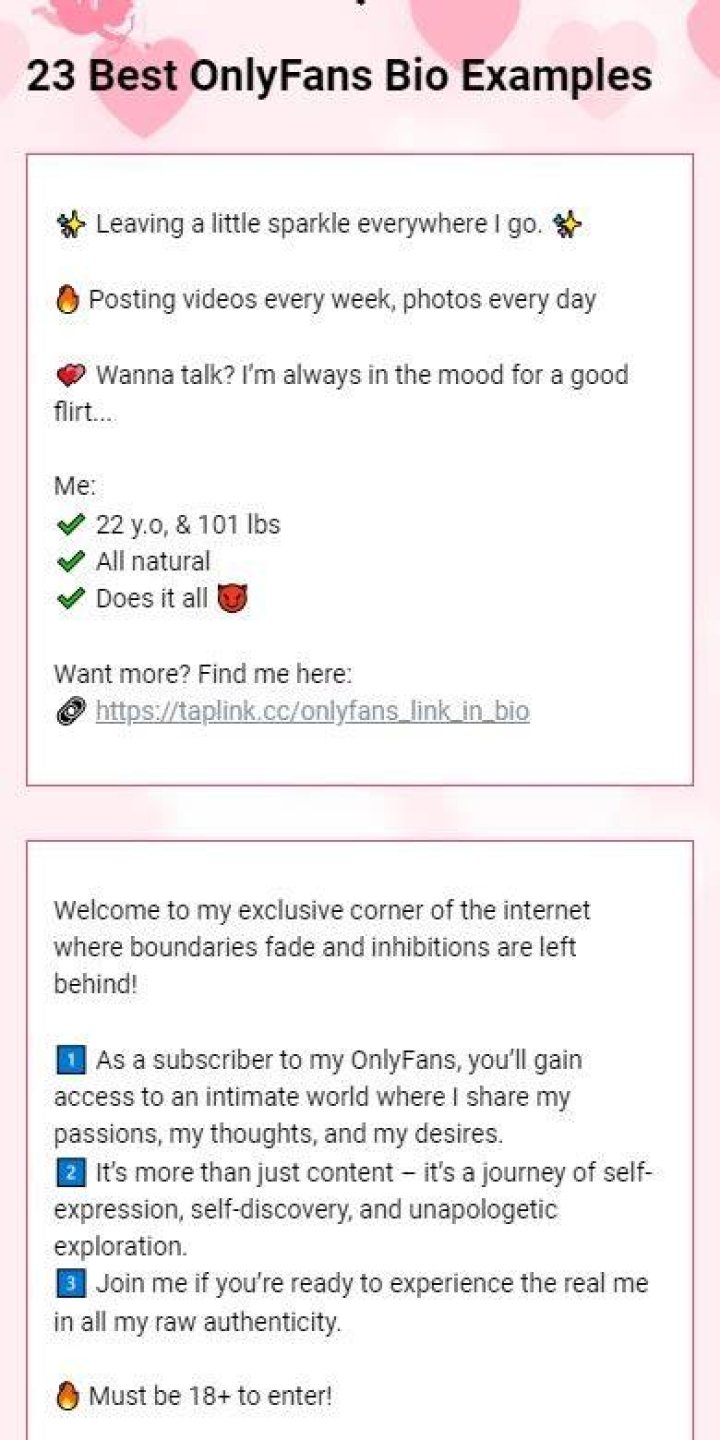 Importance of Good Onlyfans Bio ideas to boost Earnings