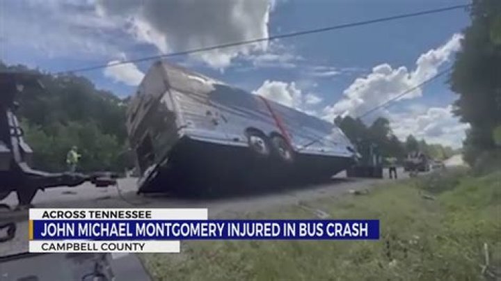 John Michael Montgomery Bus Accident; John Michael Sustained Cuts and Broken Bones,