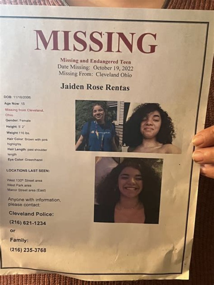 Missing Jaiden Rose Rentas found dead after shooting on Westside of Cleveland..