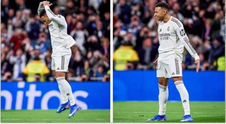 
Vinicius Junior does the folded hands Cristiano Ronaldo celebration after scoring in Real Madrid vs Liverpool Champions League game at Anfied: Watch 